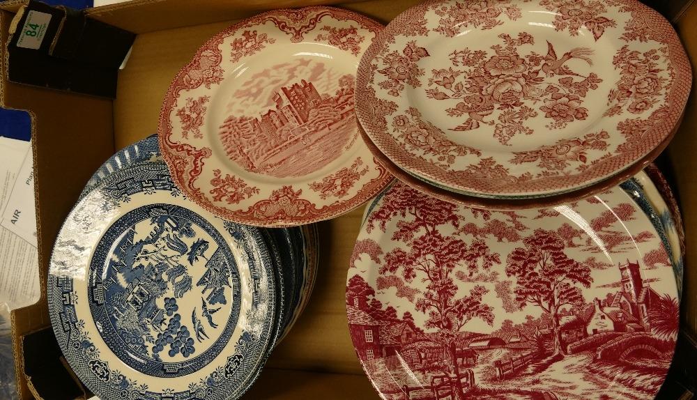 A collection of Blue / White & similar dresser plates: