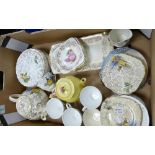 A mixed collection of items to include: Lingard & Empire chintz decorated tea ware