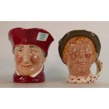 Royal Doulton Large Charaacter jugs The Cardinal & Jarge (2)