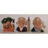 Royal Doulton Small Character Jugs: Smuggler D6619 and Collector Club Jugs John Doulton D6656 and