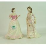 Royal Doulton Lady Figures Charity HN4243 & Countess of Chell HN3867(2):