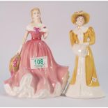 Royal Doulton lady figure Rosie Hn1494: together with a Coalport ladies of fashion figure Lorna (