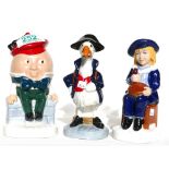 Wade Nursery Ryhme Figures: Humpty Dumpty, Litttle Jack Horner and Goosey Gander(3)