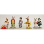 Royal Doulton Bunnykins figures little stocking filler: Father, Businessman DB203, pilgrim DB212 and