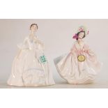 Royal Doulton Lady Figures Kelly HN3222 and Sunday Best HN2698(2):