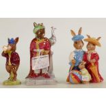 Royal Doulton Bunnykins figures Arabian nights Db315: rise and shine Db11 and Sunday stroll RDB11