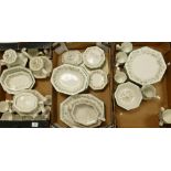 A large collection of Johnsons Eternal beau dinner ware: to include coffee pot etc ( 3 trays)