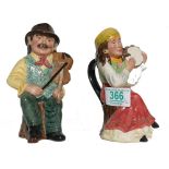 Royal Doulton toby jugs Romany Male D7139 and Romany Female D7140(2)