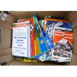 A collection of Car Racing pamplets and Magazines: dating from the 1970's & 80's