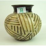 American studio pottery vase: signed to base