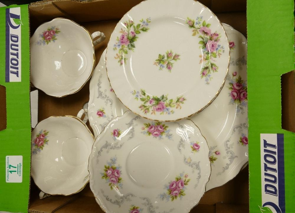 A mixed collection of Royal Albert Tranquilityitems to include: over size cup and saucers, plates