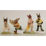 Royal Doulton bunnykins figures: Ice Hockey DB282, out for a duck ( damaged bat missing),