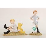 Royal Doulton Winnie Pooh figures: Christopher Robin & Pooh WP10 and Christopher Robin WP9(2)