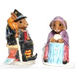 Royal Doulton Toby jugs: Party Fortune Teller D7157 & Witching Time D7166(2)