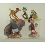 Royal Doulton Disney Showcase figure Dumbo FC3: Thumper, Bambi, Jimmy cricket, Pinocchio. All