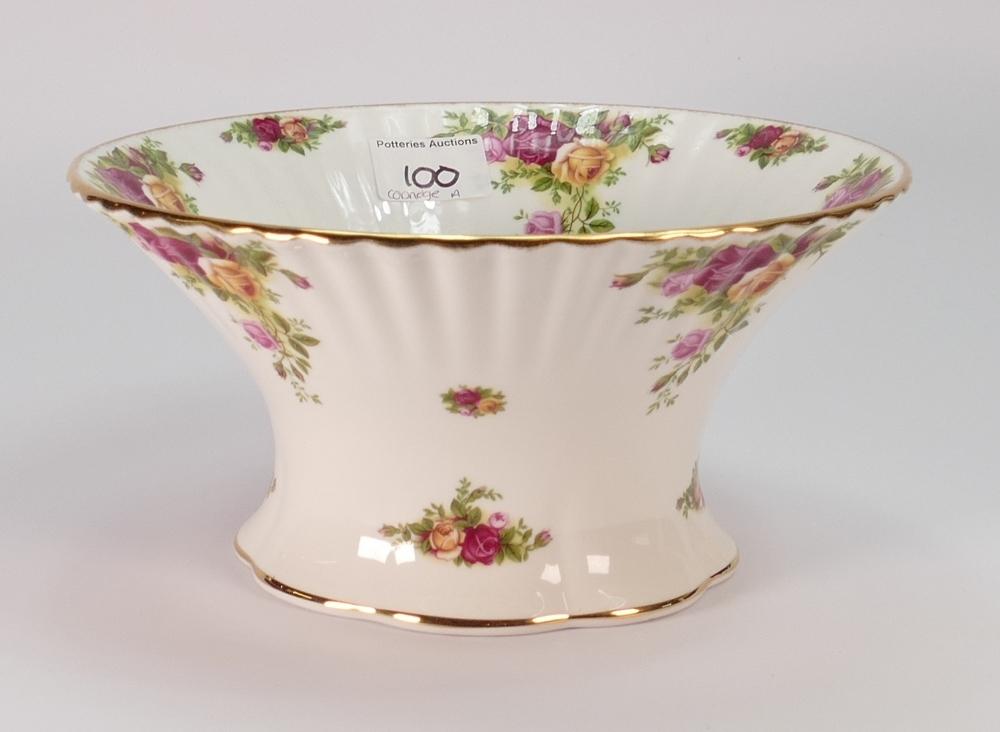 Royal Albert Old Country Rose tall bowl: boxed, height 12cm