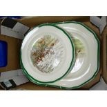 Spode The Hunt Patterned Wall Plates & Large Platter: