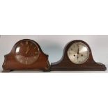 Two Art Deco Oak Cased Mantle Clocks(2):