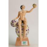 Kevin Francis Peggy Davies erotic figure lady seated on ball:Artists original colorway signed