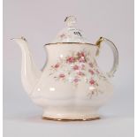 Paragon victoriana rose patterned teapot: