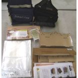 Two canvas card making accessories bags: together with storage units