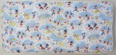 Rare Lunchest 1950s Walt Disney child's mattress: With printed Mickey Mouse etc.