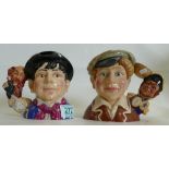 Royal Doulton intermediate character jugs to include Artful Dodger D7219 and Oliver Twist D7218 (2):