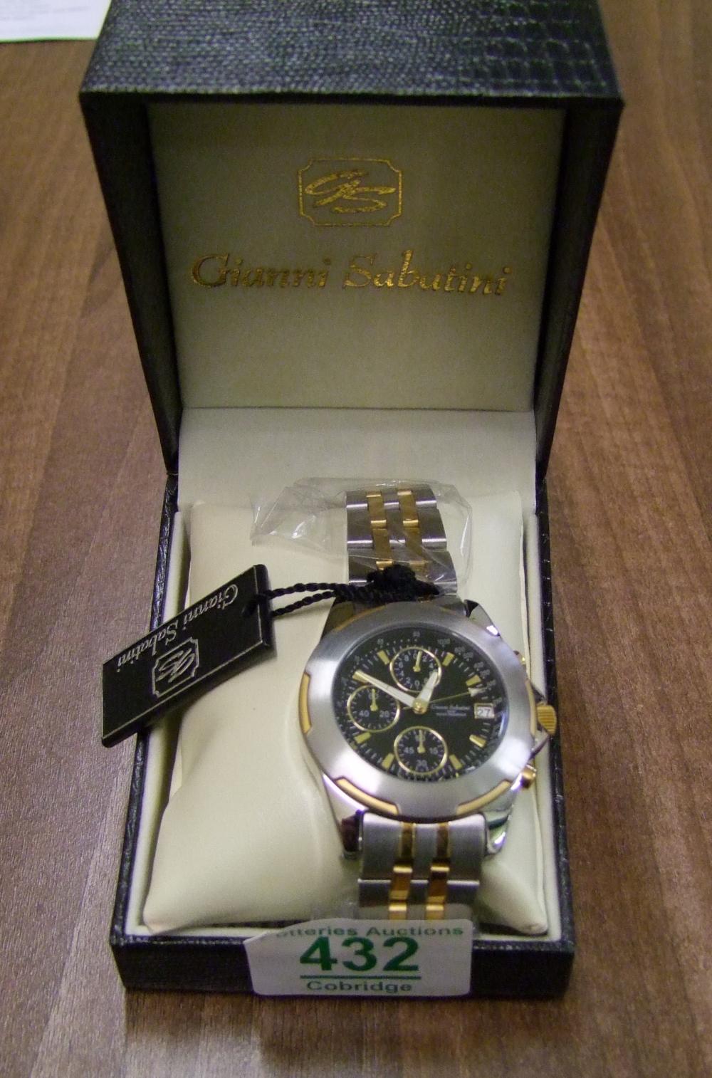 Boxed Gianni Sabatini Mens Chronograph Watch: