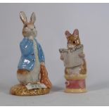 Large Beswick Beatrix Potter limited edition figures: Peter and the Red Pocket Handkerchief and