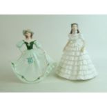 Coalport Lady figures Melanie and Shirley: (cracks to Melanie and small chip to Shirley)(2)