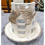 A large Harrods ceramic Stilton cheese dish: in the form of The Bell Inn Cambridgshire ( nip to