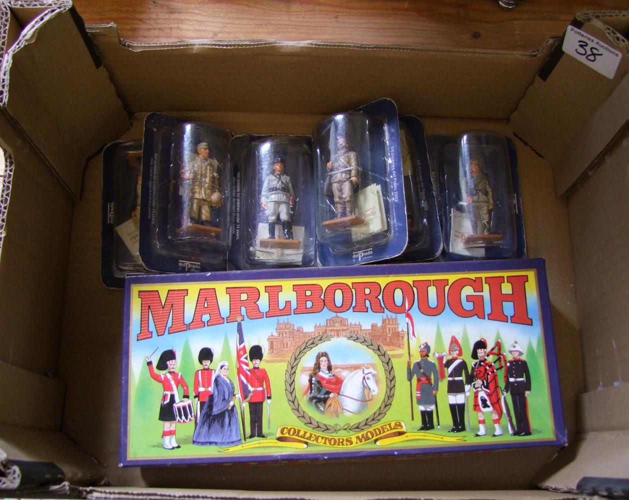 Del prado boxed figures: together with Marlborough traditional toy soldiers etc