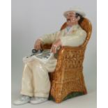 Royal Doulton character figure Taking Things Easy HN2680: white colourway