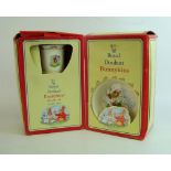 Royal Doulton Bunnykins Babys sets: 2 boxed 2 piece sets. (2)