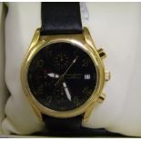 Boxed Gianni Sabatini Mens Chronograph Black Dial Watch: