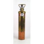 A brass and copper fire extinguisher (40cm in height):