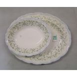 Royal Albert Caroline large oval platter and open veg dish: platter length 34cm. (factory