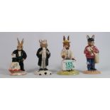 Royal Doulton Bunnykins to include Ice cream DB82: Paperboy Db462, Lawyer DB214 and magician DB159 (