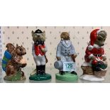 Wade Limited Edition figures from the Forest Deep series: Huntman Fox, Tailwarmer Squirrel, Santa