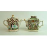 Sadler Historical Teapots: including Sheriff of Nottingham and The Battle of Waterloo. (2)