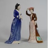Royal Doulton Lady Figures: Anna of the five Towns HN3865 and Clara Hamps HN41652(2)