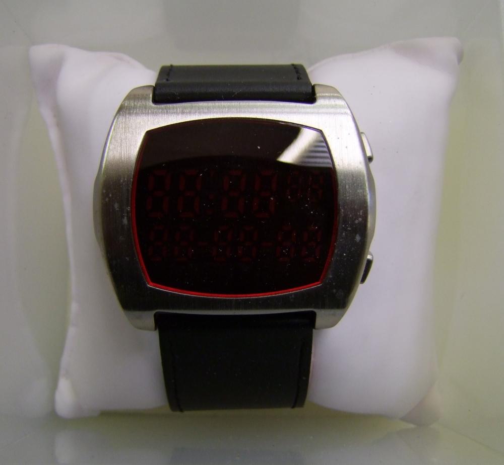 Boxed Pod Water Resistant LCD Mens Watch: