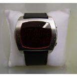 Boxed Pod Water Resistant LCD Mens Watch: