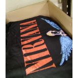 A quantity of black Nirvana tshirts: size S.