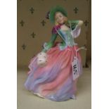 Royal Doulton lady figures Autumn Breezes HN1911: pink colour way