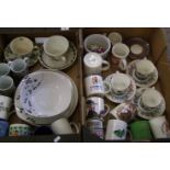 A mixed collection of items to include: oversized Portmerion cup & saucer, Royal Doulton coffee cans