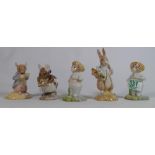 Beswick Beatrix Potter Figures:Appley Dapply, Tom Kitten in the Rockery, Johny Townmouse Eating