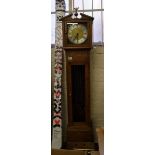 Reproduction Brass Faced Oak Grand Daughter Clock: