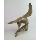 A large brass eagle on branch (wing span 44cm):