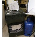 Campincaz calor gas heater: with 15kg bottle and a Beldray fan heater